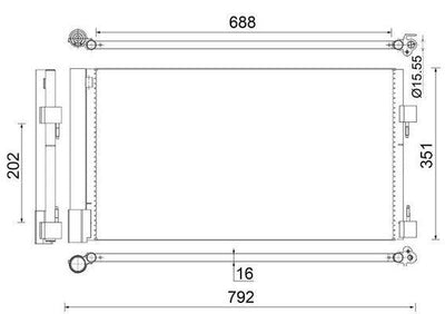 Mahle AC486000S A/C Condenser Laguna III (Bt0 /1) 2.0 16V (Bt05, Bt0f, Bt0w) 07 — Condensers & Evaporators