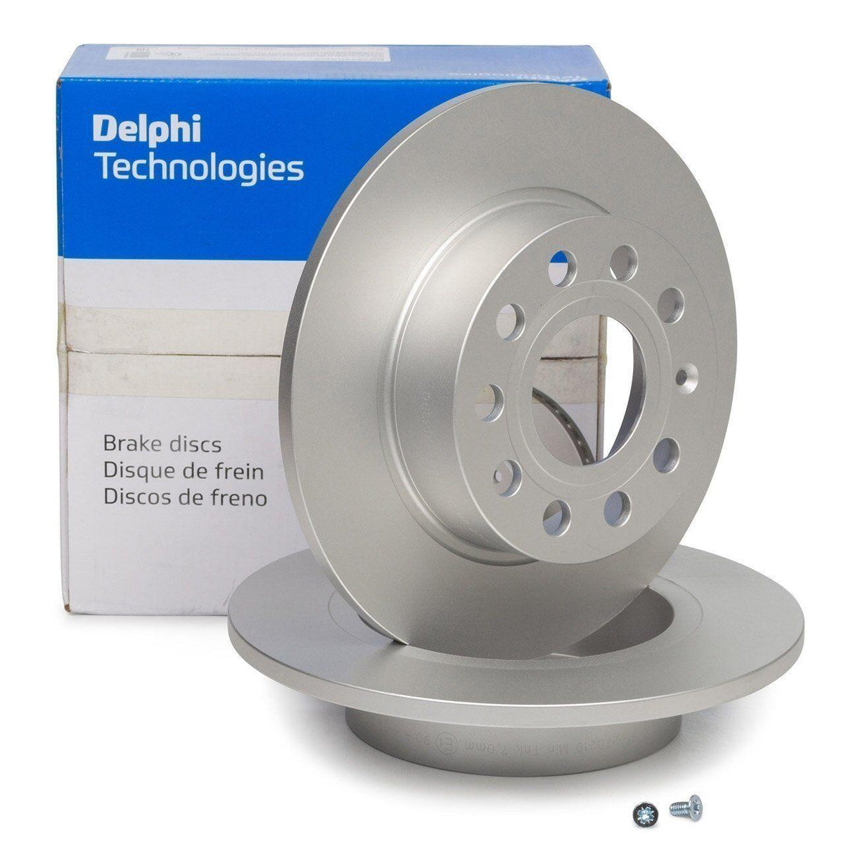 Delphi Volkswagen Jetta Rear Brake Disc Kit - Compatible with 2011-2014 Models — Brake Rotors & Drums