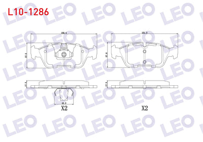 LEO L10-1286 Brake Pad Front BMW 3 Series (E36) 318 i 1990-1998 / (E36) 320 i 1990-1998 / 3 Series (E46) 316 i 1 — Brake Pads