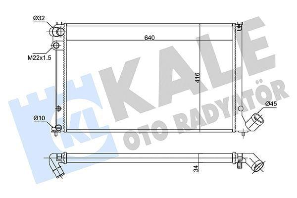 KALE Radiator 363050 - Replacement for 97-04 406 1.8-2.0 16V — Radiators & Fans