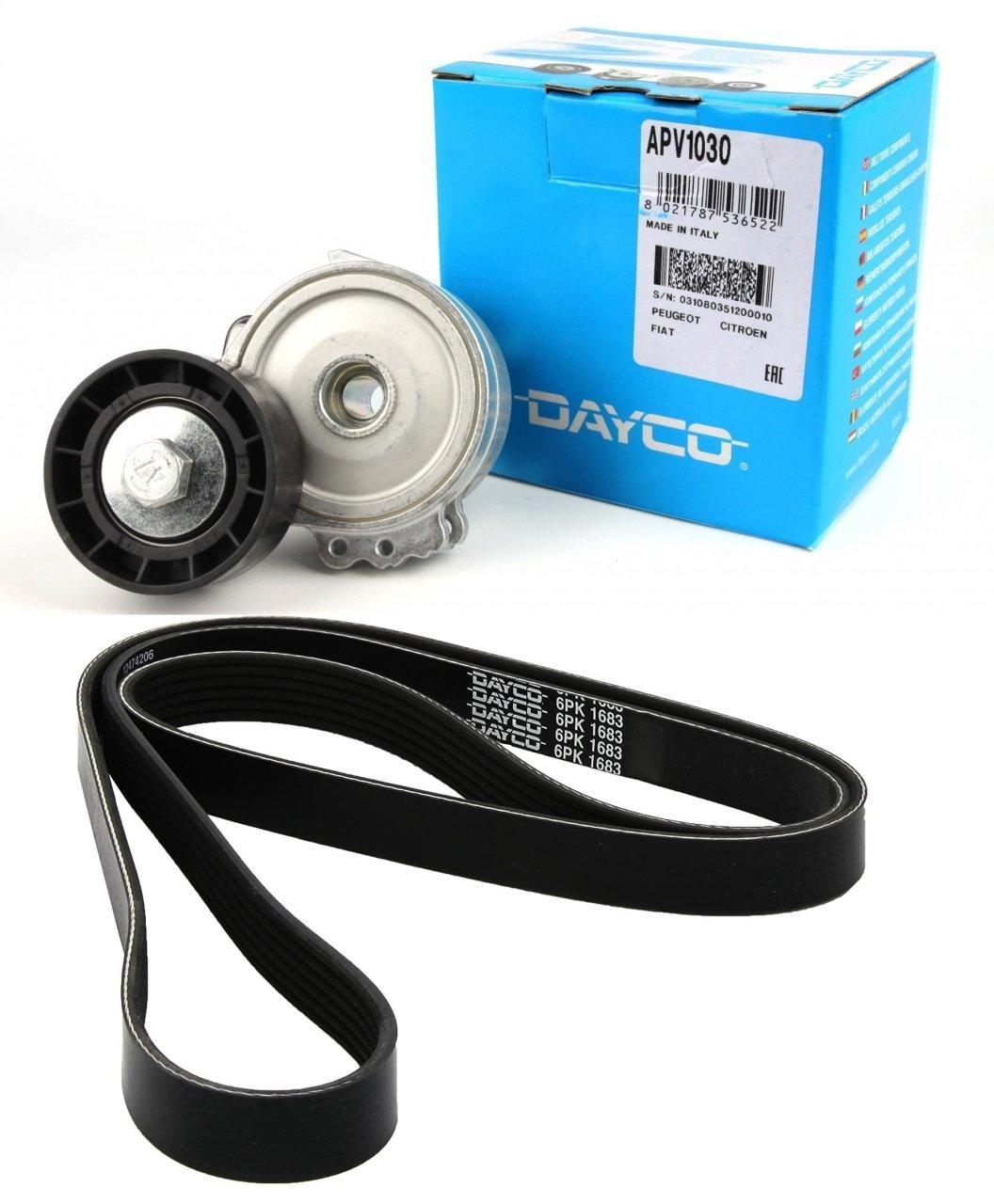 Dayco Peugeot Partner V Belt Tensioner & Belt - Compatible with 1.9 Diesel Models 2000-2009 — Pulleys & Tensioners