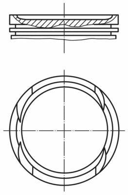 MAHLE Piston + Piston Ring () Std 99-05 for Palio-Doblo 1.2 16V — Pistons & Rotating