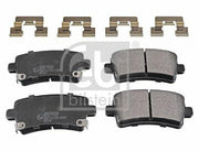 febi rear brake pad set for insignia 2009-2017, febi brake pad technical specifications, febi brake pads in installation FEBI Rear Brake Pad Insignia A (2009-2017) - High-Performance Brake Pads for Car Owners & Mechanics | Set of 2 FEBI Rear Brake Pad Insignia 2009-2017 febi, rear-brake-pad, insignia, brake-pads, car-parts, braking-system, high-performance, mechanics, auto-repair, ai-generated