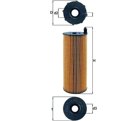 MAHLE OX196-3D Engine Oil Filter - Compatible with Phaeton and Touareg — Oil Filters