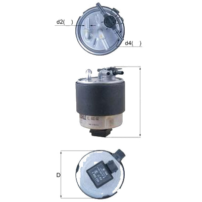 Mahle KL440-44 Diesel Fuel Filter Fits 11 Qashqai, Xtrail and 2 more models — Fuel Delivery
