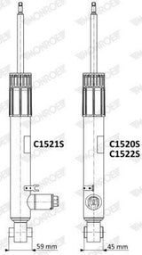 MONROE C1521S Electric Shock Absorber - Compatible with Q2 Tarraco, Leon and 6 more models — Shocks & Struts