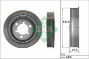 ina crank pulley 544014510, crank pulley for 1.6L 16V engine, technical specifications of ina crank pulley INA Crank Pulley 544014510 | 143mm Diameter | 6 Grooves | Compatible with 1.6L & 16V Engines INA Crank Pulley 544014510 – For Mechanics & Car Owners ina, crank-pulley, engine-parts, automotive, car-owners, mechanics, engine-performance, pulley-customization, automotive-repair, ai-generated