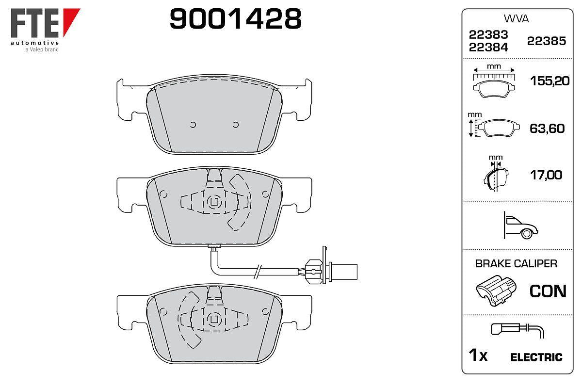 Fte 9001428 Brake Pad A4 15 > Front — Brake Pads