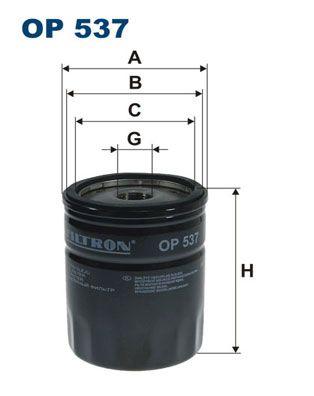 Filtron OP537 Oil Filter Fiat Tempra/Tipo/Uno/Panda/Punto/Fiorino 1.4-1.6 IE — Oil Filters