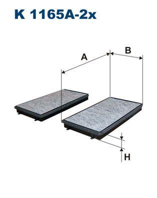 Filtron K1165A-2X Cabin Air Filter with Carbon BMW 7 Series E65 01-08