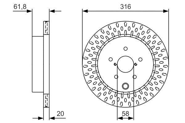BOSCH 0986479V05 Brake Disc - Impreza 2.5 WRX/STI AWD 2011 — Brake Rotors & Drums