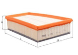 MAHLE LX1748 Air Filter - Compatible with Fluence Megane Scenic — Air & Cabin Filters