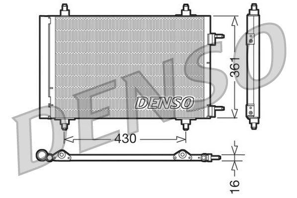 Denso DCN07019 A/C Condenser (Peugeot Partner Tepee 1.6 1.6 HDi / Citroen C4 1.6 HDi 2.0 16V 04 -) — Condensers & Evaporators