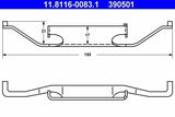 ATE Brake Pad Sheet Metal E-32 / 34 Front - Brake Caliper Components — Brake Pads