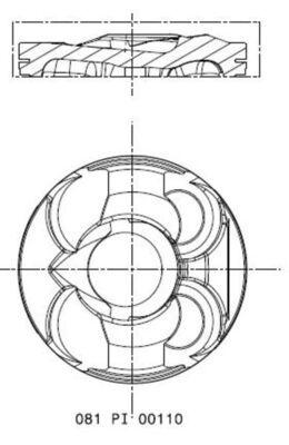 Mahle 081PI00110002 Piston Ring 0.50mm 77.50mm BMW N13 B16 F20 F30 Mini N18 R55 R56 R58 R59 R60 Peugeot — Pistons & Rotating