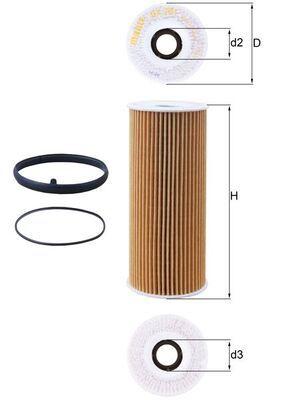 Mahle OX381D Oil Filter Touareg/A4/A5/A6/Cayenne 3,2 FSI 10- — Oil Filters