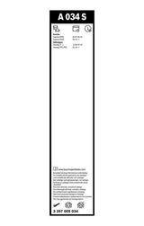 BOSCH 3397009034 - Wiper Blade Set 65Cm for Touareg/Cayenne — Wipers