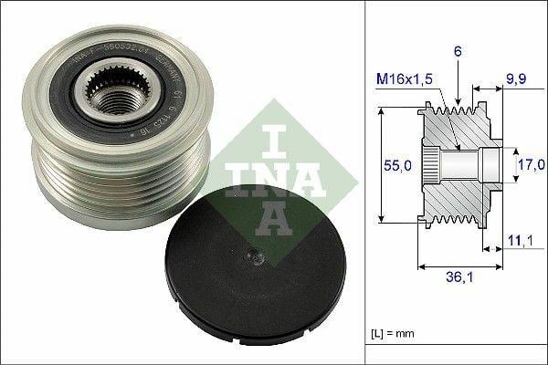 ina alternator pulley for ducato and daily, technical specifications of ina 535010310 alternator pulley INA Alternator Pulley | 06 Ducato & Daily 3.0Jtd - 6 Grooves, Special Tool Required | Car Enthusiasts & Mechanics INA Alternator Pulley for 06 Ducato & Daily - 6 Grooves ina, alternator-pulley, ducato, daily, car-parts, mechanics, car-enthusiasts, automotive-repair, engine-components, ai-generated