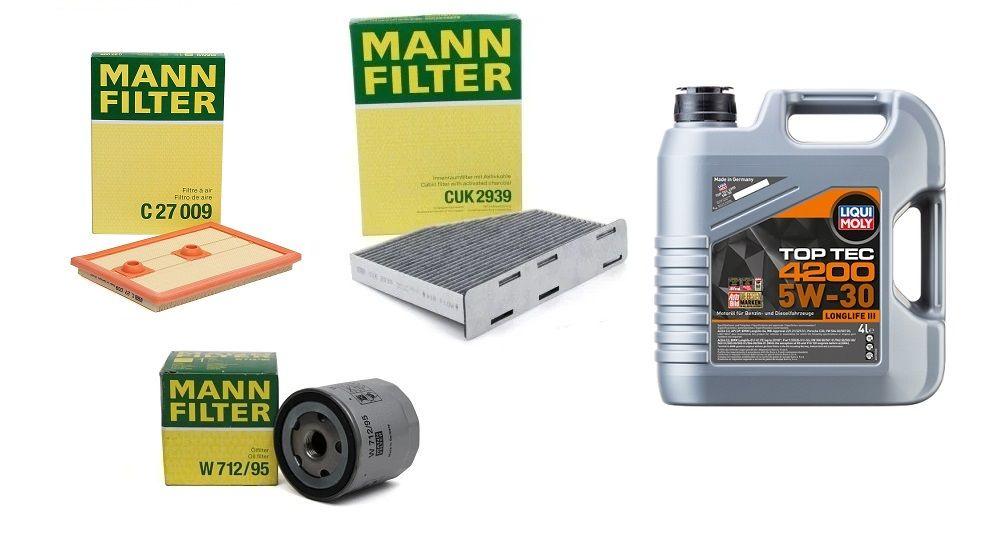 Mann Volkswagen Caddy 2015 1.4 TSI Maintenance Kit - Includes Liqui Moly Motor Oil, Filters — Maintenance & Service Kits