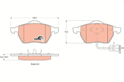TRW GDB1049 Front Brake Pad Passat A6 A4 1, 8T 2 and 3 more models — Brake Pads