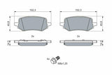 BOSCH Brake Pad Set 0986460049 - Low-Metallic Material — Brake Pads