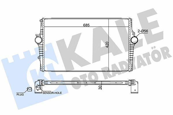 Kale Turbo Radiator 375680 - 30mm Brazing for Volvo S60, S80, V70 — Radiators & Fans