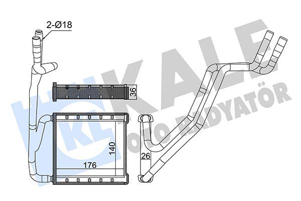 Kale 357330 FORD PUMA 2020 Model onwards Heater Core — Heater & Blower