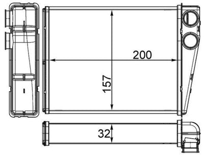 Mahle AH263000S Heater Core Mercedes X164 06 / 12 W164 05 / 11 W251 06 / 12 — Heater & Blower