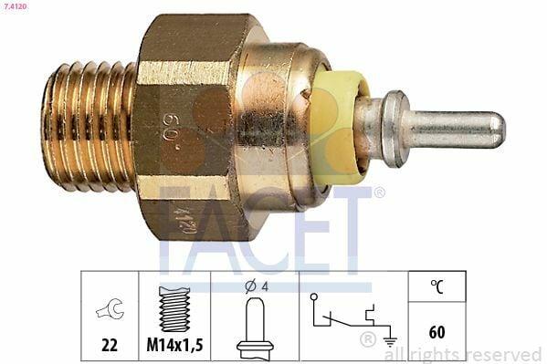 FACET 7.4120 Temperature Switch (M102, Catalytic Converter) - Compatible with W201 and 3 mor — Temperature Sensors & Switches