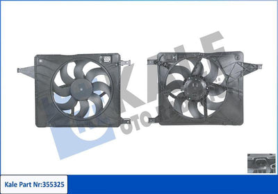 Kale 355325 Radiator Fan Complete Nissan Qashqai/Qashqai+2 J10/JJ10 1.5/2.0 dCi 07-14 — Radiators & Fans