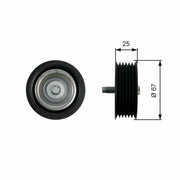 gates t36434 v belt tensioner for mercedes, high-quality replacement part for automotive enthusiasts GATES T36434 V Belt Tensioner - Quality Replacement for Mercedes-Benz Models | 67mm Outer Diameter GATES T36434 | V Belt Tensioner for Mercedes gates, v-belt-tensioner, mercedes-parts, automotive, car-enthusiasts, replacement-part, automotive-technicians, high-quality, engine-parts, ai-generated