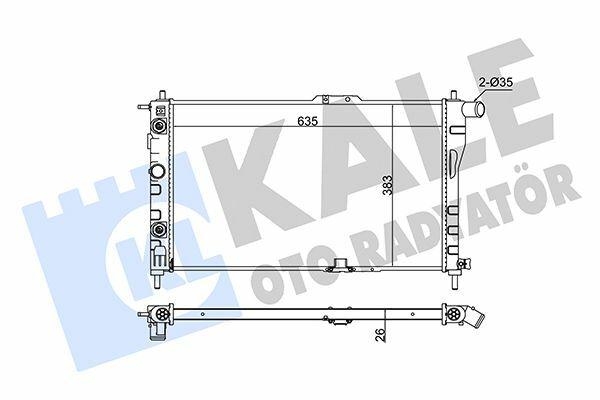 Kale Radiator 342245 - Motor Cooling Radiator for Daewoo Racer Cielo 96-00 — Radiators & Fans