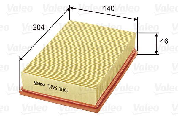 Valeo 585106 Air Filter Ford Fiesta III 1.8 D — Air & Cabin Filters