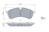 BOSCH Brake Pads 0986424930 - Front Pads for 17-Crafter 2.0 TDI Large Type
