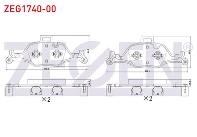 Zegen ZEG1740-00 Brake Pad Front BMW 5 Series (G30, F90) 530 i 2016 — Brake Pads