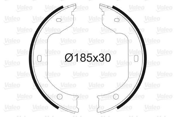VALEO 562805 Parking Brake Shoe Brake Shoe for BMW E46 E60 E65 — Brake Cables & Hardware