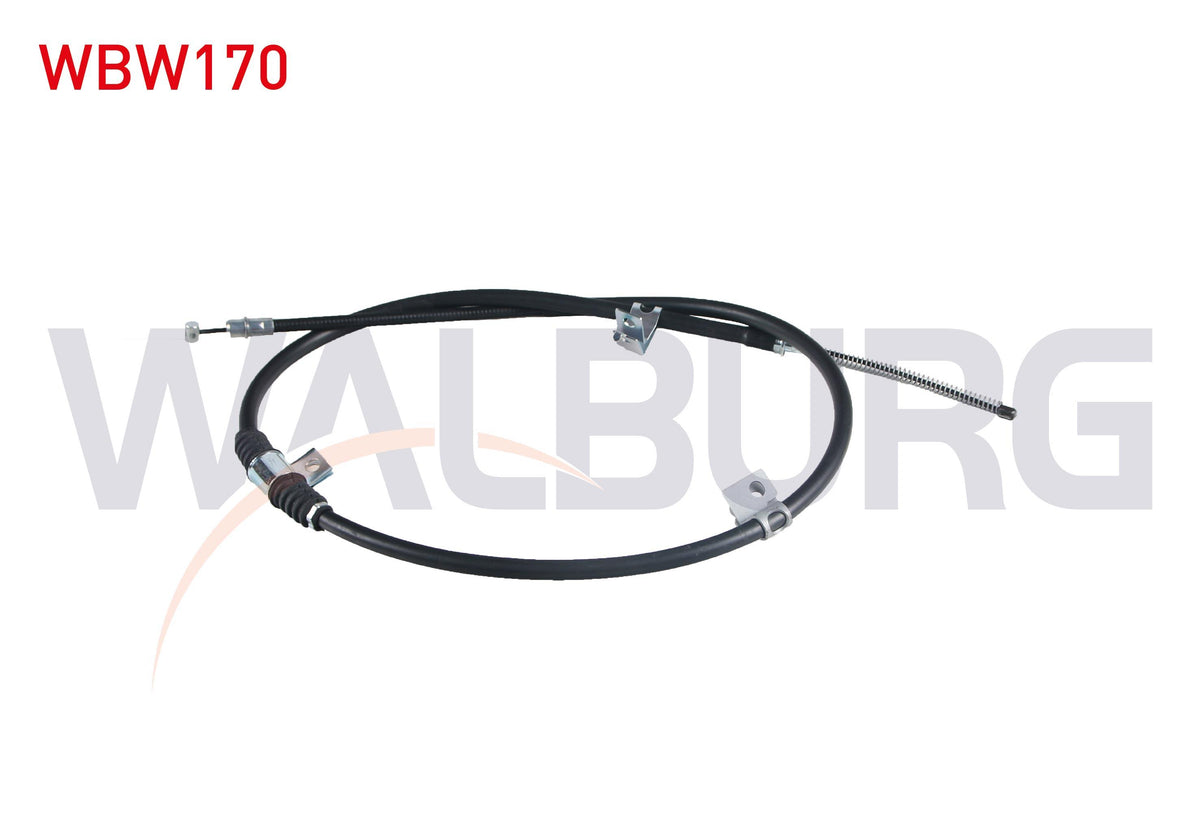 WALBURG WBW170 El Brake Cable Rear Left with Disc Citroen C-Crosser (Ep) / Mitsubishi Outlander II (Cww) 2.0DI-D / Peugeot 4007 2.2Hdi 2007