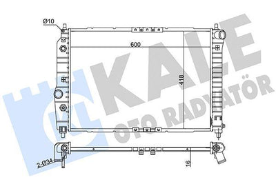 Kale 372300 Radiator Chevrolet Aveo/Kalos 1.4 16V 03-08 + Os — Radiators & Fans