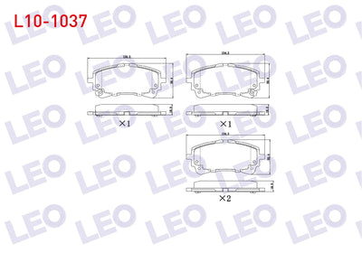 LEO L10-1037 Brake Pad with Wear Indicator Front Toyota Corolla (_E21_) 1.8 Hybrid 2019-/ Corolla (_E21_) 1.6 Vv — Brake Pads