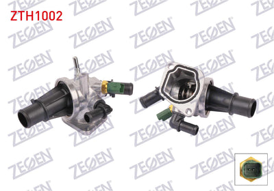 Zegen ZTH1002 Thermostat Complete with Switch Long Type 88 C Fiat Doblo 1.3 Mjt 2001-2010 / Punto 1 — Water Pump & Thermostat