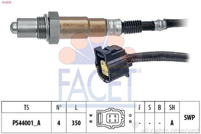 Facet 10.8236 Oxygen Sensor Grand Voyager V (Rt) 3.3.8 Avenger 2.0 2.4 Compass (Mk49) 2.0 CRDi 2.4 Patrio — Oxygen & Air-Fuel