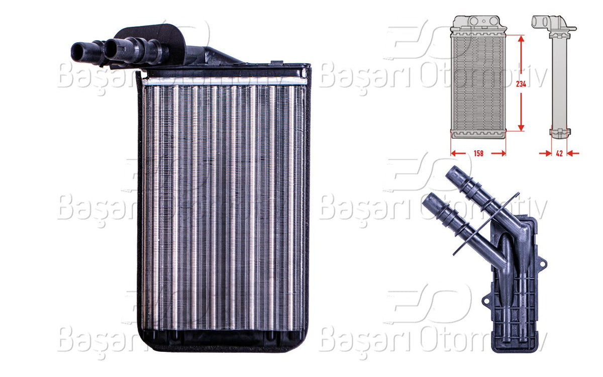 AUTOLUX 3143007-22 Heater Core Mechanical Mt-At 234X158x42 mm Renault Clio 2 Sym 1.2 1.4 1.5 1.6 16V 98 > — Heater & Blower