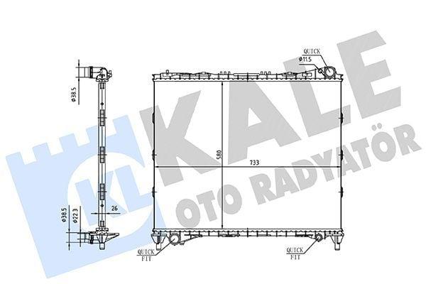 Kale Radiator 362210 - Water Radiator for Land Rover Range Rover IV & Range Rover Sport II — Radiators & Fans