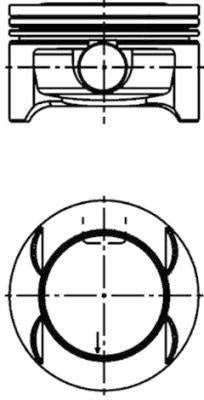Kolbenschmidt 40385600 Piston + Piston Ring (Ad) Std Corsa.C.D 1.2 16V *Z12xep* *73.4* — Pistons & Rotating