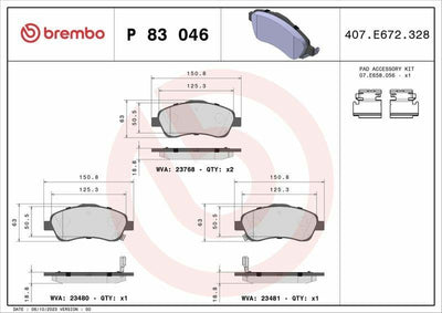 BREMBO Brake Pad Set - High-Performance Front Pads for Avensis 2003-2008 — Brake Pads