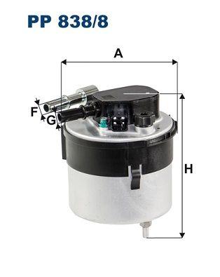 Filtron PP838-8 Diesel Filter 06-Focus-C.Max-Fiesta-Vo.S40 1.6 TDCi (Demir)
