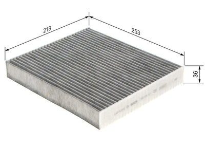 Bosch 1987435511 Porsche Panamera Cabin Air Filter with Carbon 97057362300 09 > 16 — Air & Cabin Filters