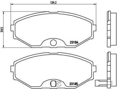 Brembo P56045 Brake Pad Front Nissan Maxima Qx 2.0 V6 22V 3.0 24V 2.5 00-11 — Brake Pads