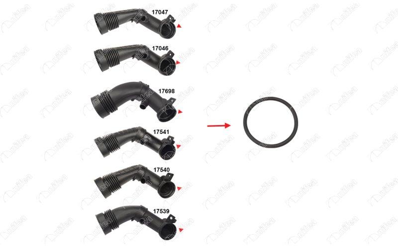 NIFEA 17542 *5 Turbo Pipe Gasket Ok with Shown Gasket 2008-206 +-207-208-301-308 I-II-Expert III-IV-Partner — Gaskets & Seals