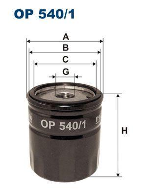 Filtron OP540-1 Oil Filter Peugeot 106/206/306/307/406/407/Partner Citroen C4/C5 Fiat Ducato — Oil Filters